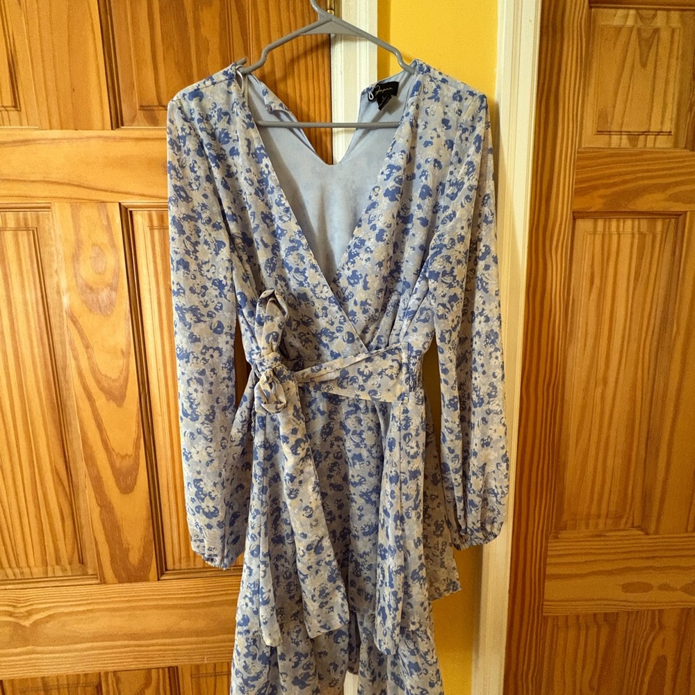 Japna Blue and White Floral Dress